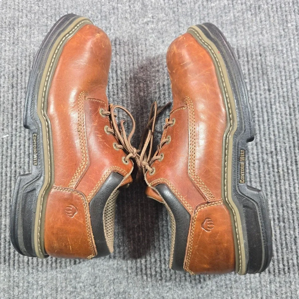 Wolverine Oxford Shoe Mens 11 Raider MultiShox Steel Toe Work Brown W04816